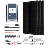 600 Watt Monocrystalline Solar RV Kit w/ 40A MPPT Charge Controller (3x200W 40A Kit)