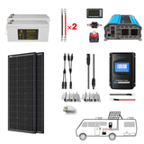 POWERECO 200Ah Battery 200W Solar Power System
