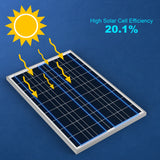 5PCS 100 Watt 12 Volt Polycrystalline Solar Panel (5 Pack)