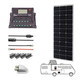 100 Watt 12 Volt Solar RV Kit w/ 20A PWM Charge Controller