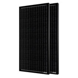 200 Watt 12 Volt All Black Monocrystalline Solar Panel (2 Pack, 2x100W)