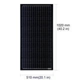 100 Watt 12 Volt All Black Monocrystalline Solar Panel