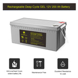 12V 200Ah Rechargeable Gel Deep Cycle Battery