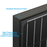 500W 12 Volt All Black Monocrystalline Solar Panel (5 Pack, 5x100W)