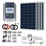 500W 12V Polycrystalline Solar RV Kit w/ 40A MPPT Charge Controller (5x100W 40A)