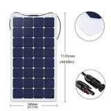 220W 2PCS 110 Watt 12 Volt Flexible Monocrystalline Solar Panel (2 Pack)
